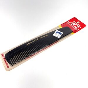 Vintage ACE Hard Rubber Comb 7" All Purpose Genuine ACE Black NOS USA 1980s
